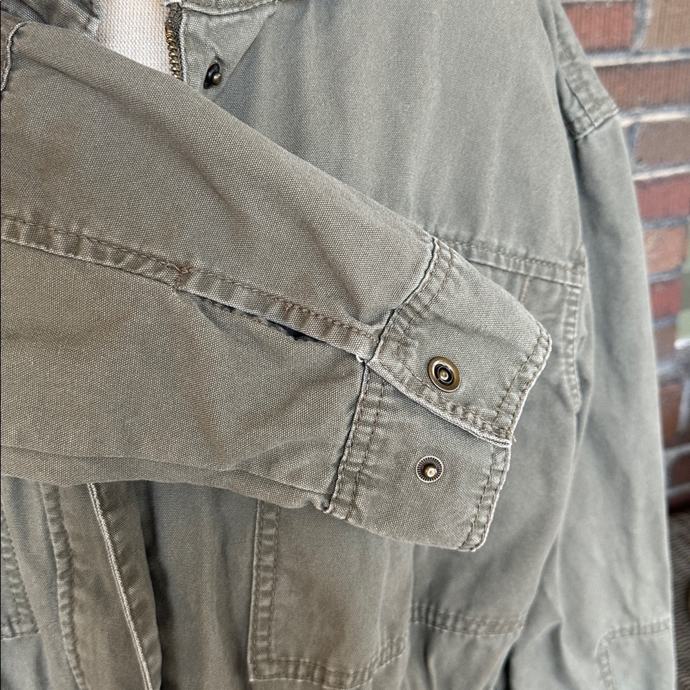 Universal Thread olive green cotton utility field jacket w/hood/pockets. Sz XXL - Picture 6 of 10